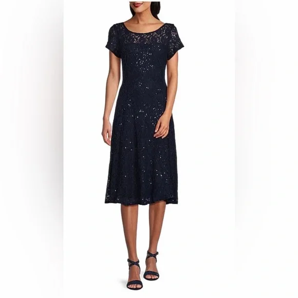 Navy Wedding Guest Dress from Dillards - Picture 2 of 4